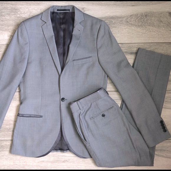 Topman Other - Light Gray Topman Suit Jacket & Pants Bundle